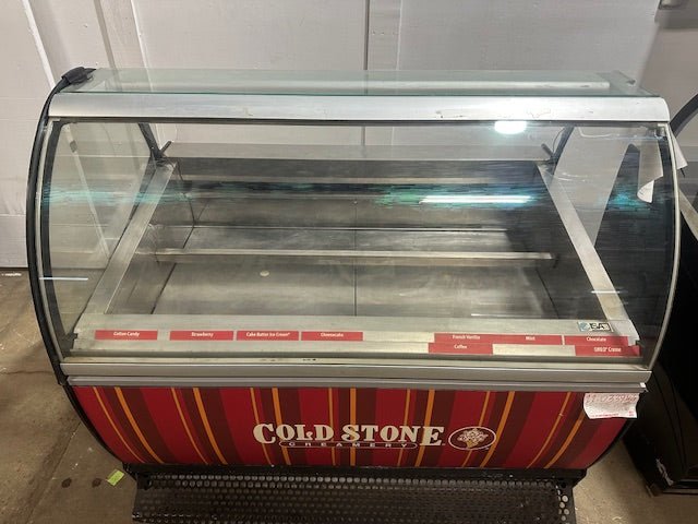 ***MECHANIC SPECIAL***ISA SELF CONTAINED REFRIGERATED FRONT CURVED GLASS GELATO ICE FREEZER DISPLAY CASE - Second Life - Equipment - #collection_name#