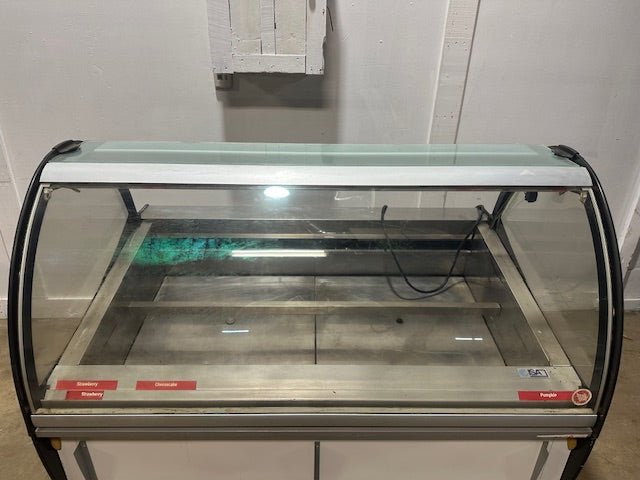 ***MECHANIC SPECIAL***ISA SELF CONTAINED REFRIGERATED FRONT CURVED GLASS GELATO ICE FREEZER DISPLAY CASE - Second Life - Equipment - #collection_name#