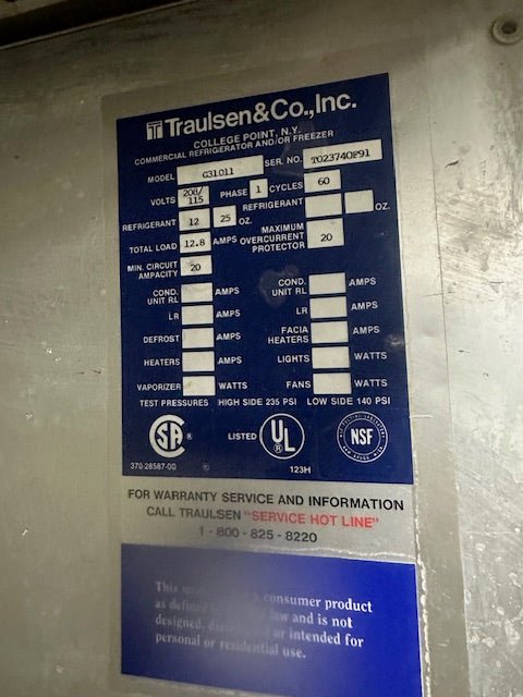 ****MECHANICS SPECIALS**** "TRAULSEN" 3 DOORS REFRIGERATOR /COOLER - Bargains R Ours - #collection_name#