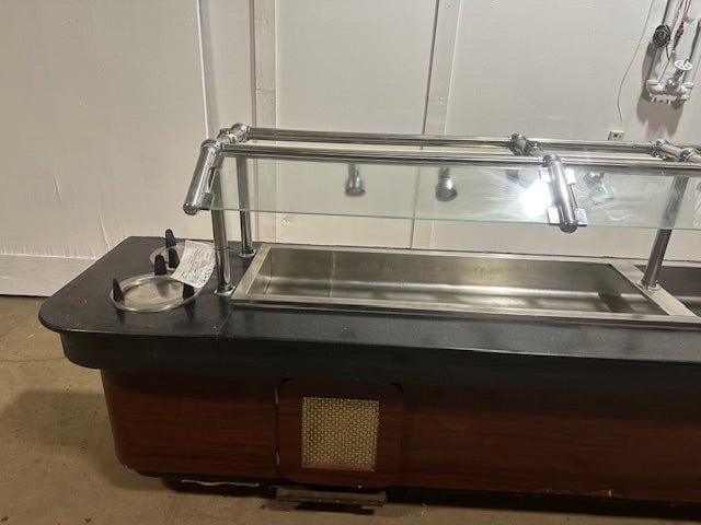 ***MECHANICS SPECIALS***REFRIGERATED SINGLE SIDE BUFFET BAR WITH DUAL PLATE DISPENSER & OVERHEAD LIGHTS - Bargains R Ours - #collection_name#