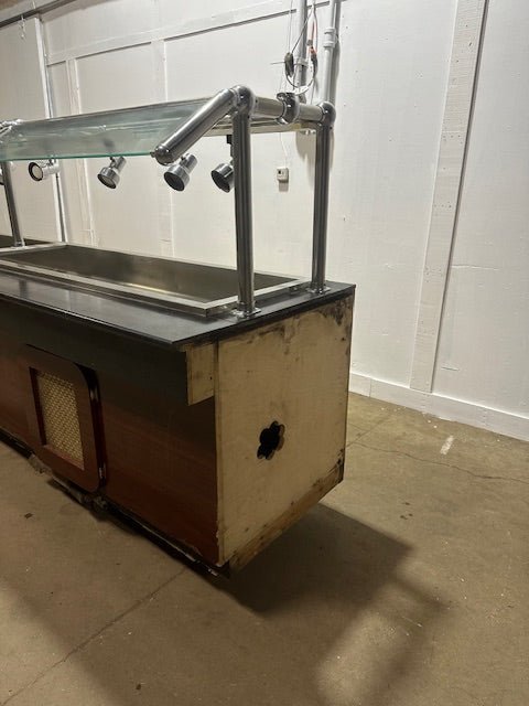 ***MECHANICS SPECIALS***REFRIGERATED SINGLE SIDE BUFFET BAR WITH DUAL PLATE DISPENSER & OVERHEAD LIGHTS - Bargains R Ours - #collection_name#