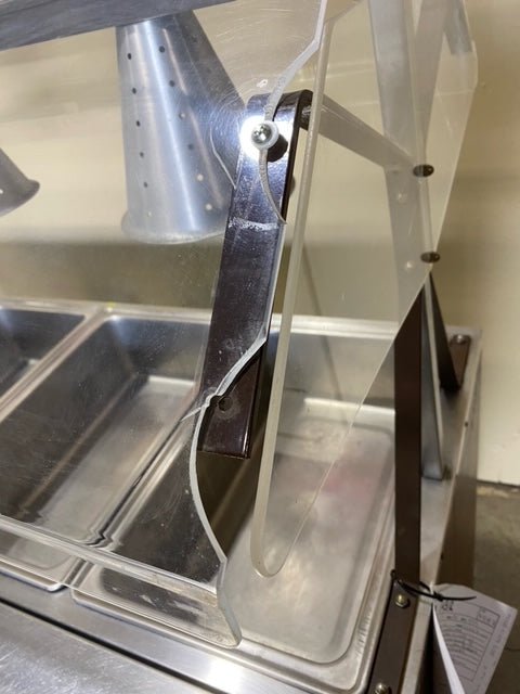 **MECHANICS SPECIALS**"VOLLRATH" 4 PAN BUFFET, 4 LIGHTS WITH DOUBLE SIDED SNEEZE GUARD - Bargains R Ours - #collection_name#