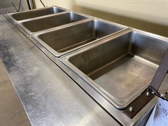 **MECHANICS SPECIALS**"VOLLRATH" 4 PAN BUFFET, 4 LIGHTS WITH DOUBLE SIDED SNEEZE GUARD - Bargains R Ours - #collection_name#