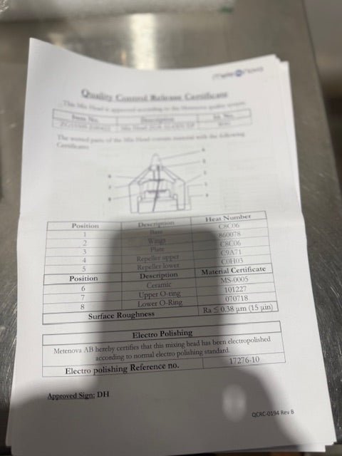 Metenova ZG53509 - E00422 Mix Head ZG8 AL6XN EP WITH CERTIFICATES AND NEW IN BOX - Second Life - Equipment - collection_name