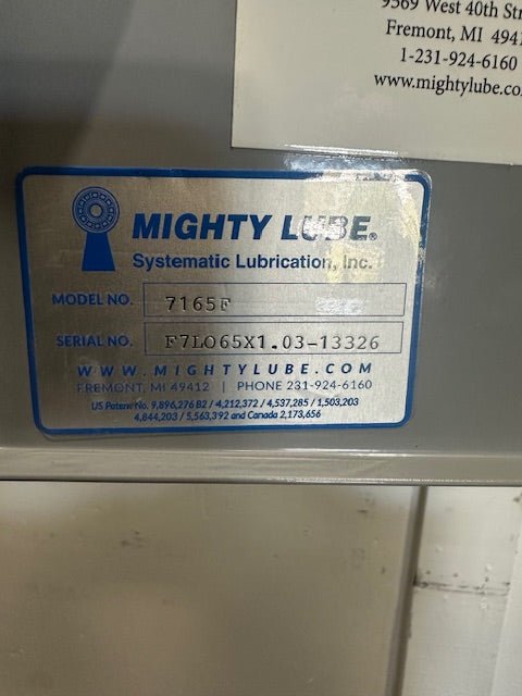 MIGHTY LUBE MODEL 7165F SYSTEMATIC LUBRICATION MACHINE WITH LUBECON CONTROLLER - Second Life - Equipment - collection_name