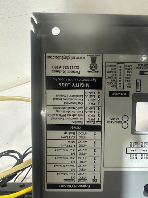 "MIGHTY LUBE MODEL 9517L" SYSTEMATIC LUBRIACTION CONTROL, OVERHEAD LUBRICATOR - Second Life - Equipment - collection_name