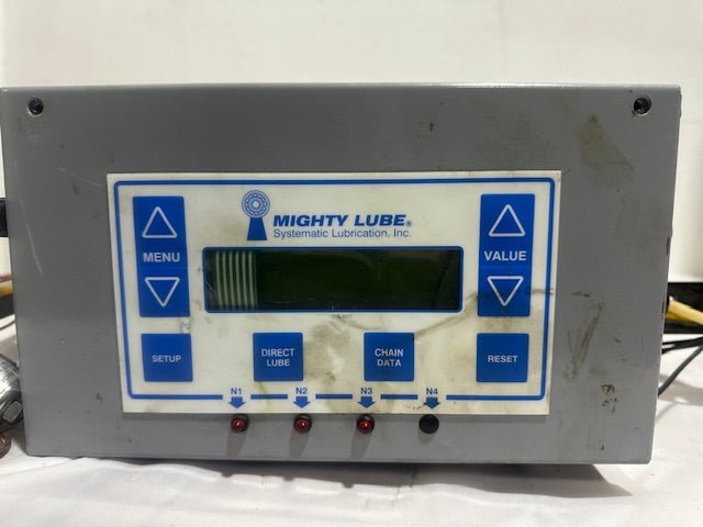 "MIGHTY LUBE MODEL 9517L" SYSTEMATIC LUBRIACTION CONTROL, OVERHEAD LUBRICATOR - Second Life - Equipment - collection_name