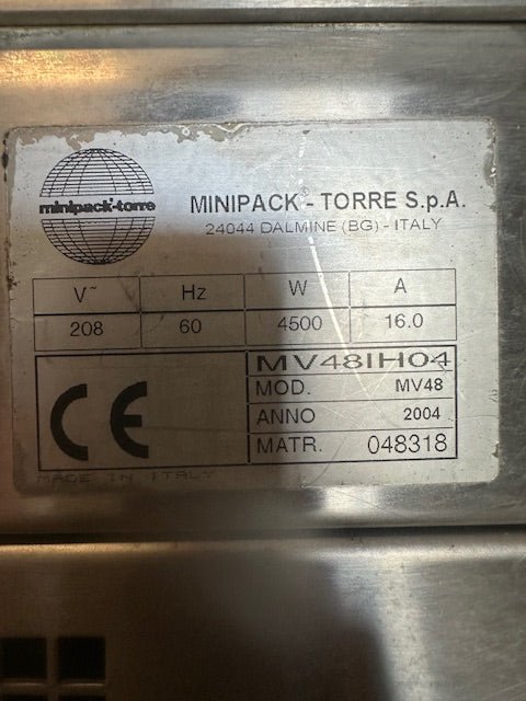 "MINIPACK - TORRE MV48"COMMERCIAL DUAL CHAMBER VACUUM SEALER/PACKER(208V,4500W) - Second Life - Equipment - collection_name