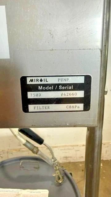 MirOil 75HD Hand Operated Fryer Oil Filter Machine on dolly - Second Life - Equipment - collection_name