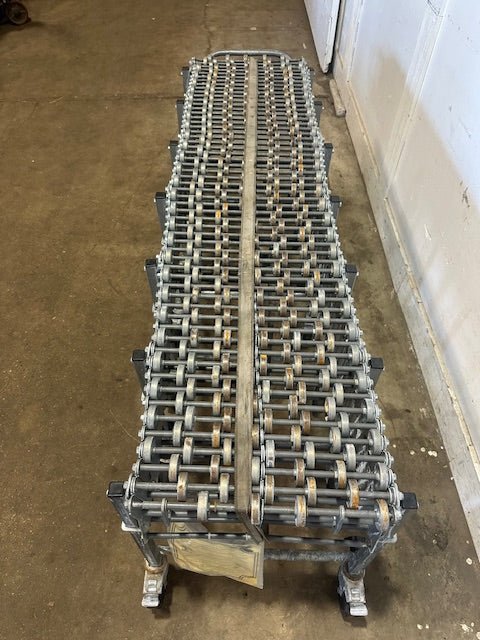 NESTAFLEX 226 SKATE WHEEL CONVEYOR 74"L x 27"H (COMPRESS) - 299"L x 46"H(EXPAND), 2"d steel wheels. - Second Life - Equipment - collection_name