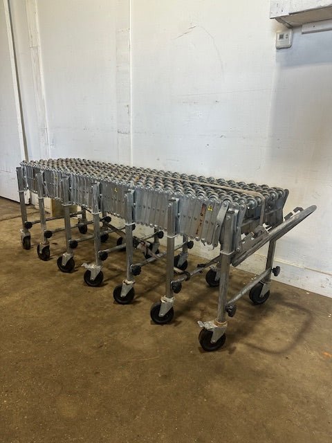 NESTAFLEX 226 SKATE WHEEL CONVEYOR 74"L x 27"H (COMPRESS) - 299"L x 46"H(EXPAND), 2"d steel wheels. - Second Life - Equipment - collection_name