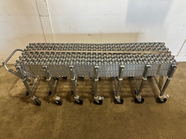 NESTAFLEX 226 SKATE WHEEL CONVEYOR 74"L x 27"H (COMPRESS) - 299"L x 46"H(EXPAND), 2"d steel wheels. - Second Life - Equipment - collection_name