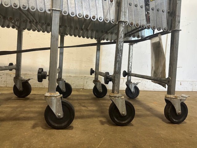 NESTAFLEX 226 SKATE WHEEL CONVEYOR 74"L x 27"H (COMPRESS) - 299"L x 46"H(EXPAND), 2"d steel wheels. - Second Life - Equipment - collection_name