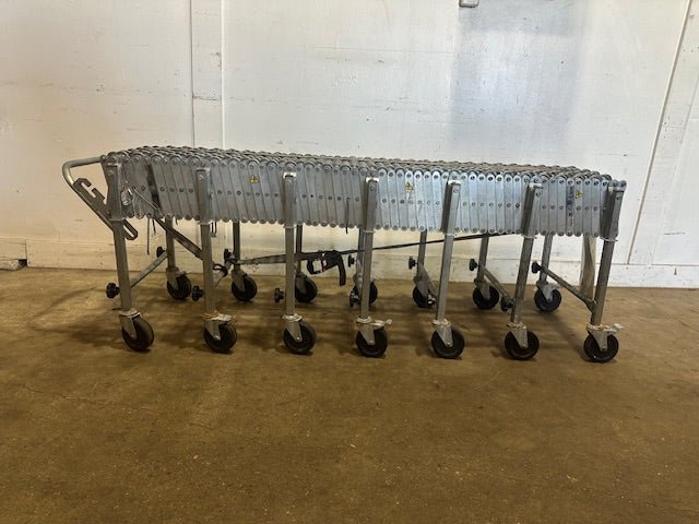 NESTAFLEX 226 SKATE WHEEL CONVEYOR 74"L x 27"H (COMPRESS) - 299"L x 46"H(EXPAND), 2"d steel wheels. - Second Life - Equipment - collection_name