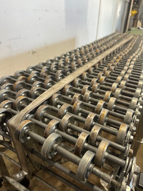 NESTAFLEX 226 SKATE WHEEL CONVEYOR 74"L x 27"H (COMPRESS) - 299"L x 46"H(EXPAND), 2"d steel wheels. - Second Life - Equipment - collection_name