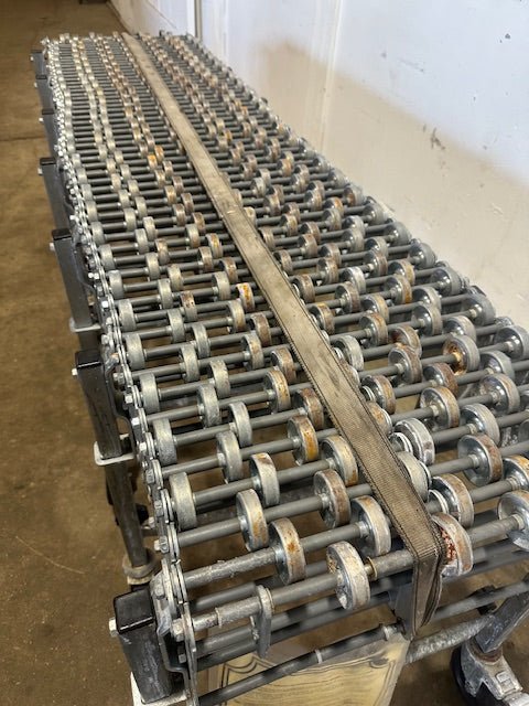 NESTAFLEX 226 SKATE WHEEL CONVEYOR 74"L x 27"H (COMPRESS) - 299"L x 46"H(EXPAND), 2"d steel wheels. - Second Life - Equipment - collection_name