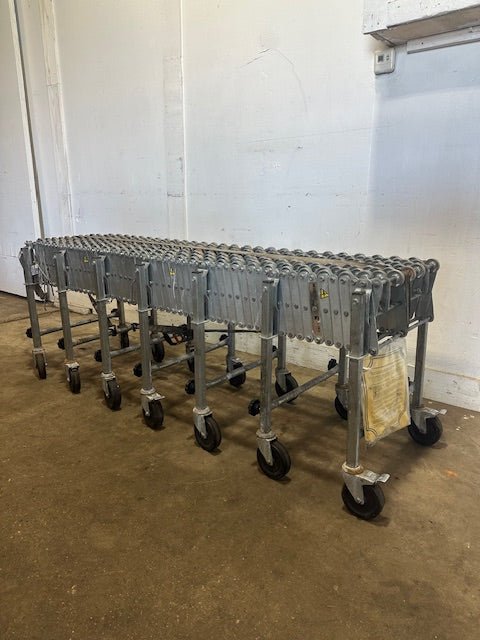 NESTAFLEX 226 SKATE WHEEL CONVEYOR 74"L x 27"H (COMPRESS) - 299"L x 46"H(EXPAND), 2"d steel wheels. - Second Life - Equipment - collection_name