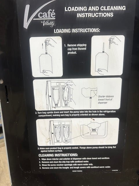 "NESTLE V - CAFE" COMMERCIAL COFFEE/COLD BEVERAGES DISPENSER ON LEGS, 110 - 230V - Second Life - Equipment - collection_name