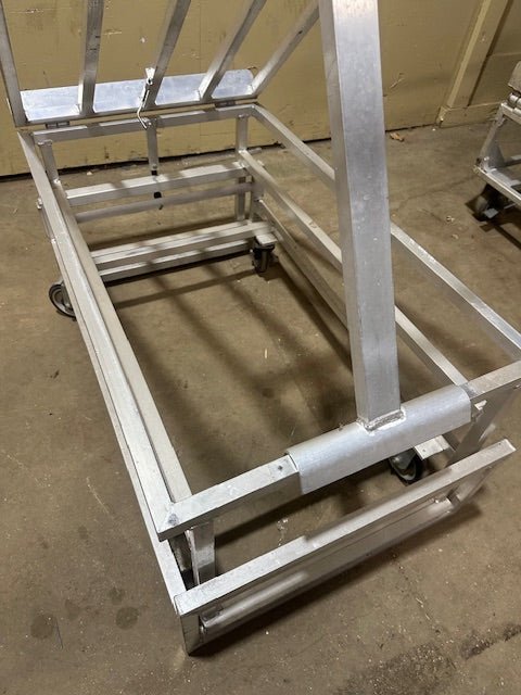 NEW AGE **LOT OF 6** HEAVY DUTY COMMERCIAL PRODUCE BAKERY ALUMINUM DISPLAY RACK ON CASTERS - FOLD ABLE - Bargains R Ours - #collection_name#