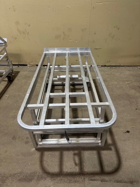 NEW AGE **LOT OF 6** HEAVY DUTY COMMERCIAL PRODUCE BAKERY ALUMINUM DISPLAY RACK ON CASTERS - FOLD ABLE - Bargains R Ours - #collection_name#