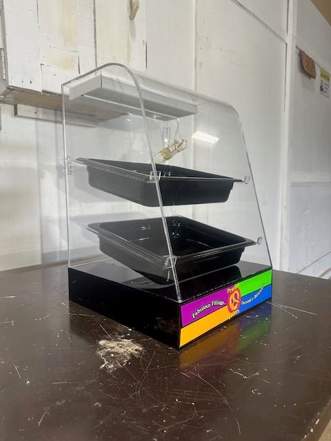 NEW IN BOX K&A ACRYLICS TWO TIERED LIGHTED COUNTERTOP DISPLAY - Second Life - Equipment - collection_name