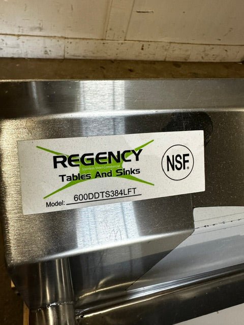 NEW OPEN BOX REGENCY 84"W x 30"D LEFT SIDE COMMERCIAL 3 COMPARTMENT SINK - Second Life-Equipment-collection_name