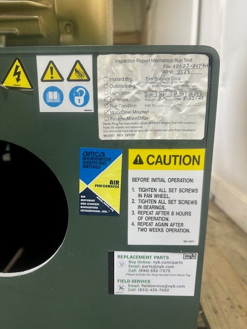 NEW YORK BLOWER ARR - 4 CENTRIFUGAL PRESSURE BLOWER FAN,5 HP, 2004 ALM, 2023 MODEL - Second Life - Equipment - collection_name