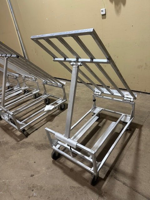 Rooling Produce Racks NEWAGE 5 ***LOT OF 6*** HEAVY DUTY ALUMINUM ROLLING PRODUCE MERCHANDIS ...