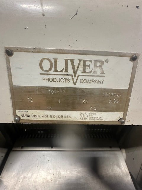 "OLIVER PRODUCTS" ELECTRIC BREAD SLICER MANUAL ON CASTERS - Bargains R Ours - #collection_name#