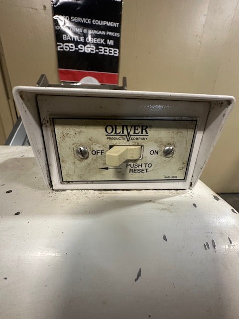 "OLIVER PRODUCTS" ELECTRIC BREAD SLICER MANUAL ON CASTERS - Bargains R Ours - #collection_name#