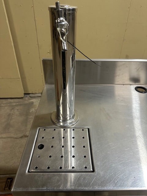 ONE BEER TAP WITH BAR SINK STAINLESS STEEL 50"H X 47"W X 24"D - Bargains R Ours - #collection_name#