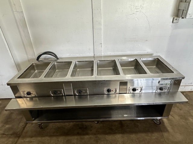 "PIPER PRODUCTS 6HF" COMMERCIAL 6 WELL FULL SERVICE HOT FOOD SERVING TABLE, 1PH - Second Life - Equipment - collection_name