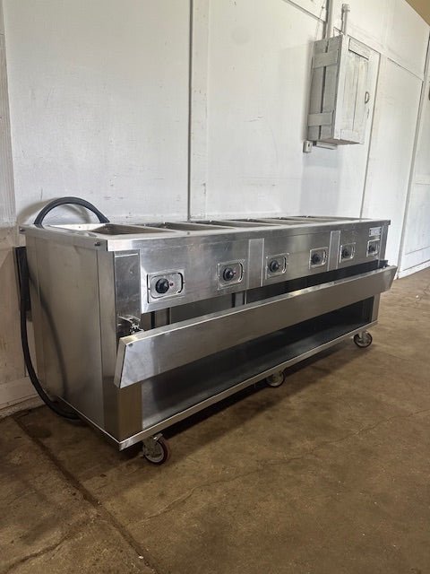 "PIPER PRODUCTS 6HF" COMMERCIAL 6 WELL FULL SERVICE HOT FOOD SERVING TABLE, 1PH - Second Life - Equipment - collection_name