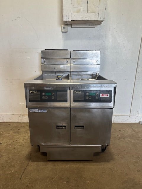 "PITCO MODEL SSH55" N GAS COMMERCIAL DEEP FRYER ON CASTER 50LBS,80000 BTU - Second Life - Equipment - collection_name