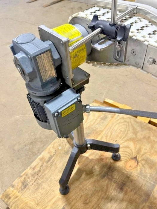 POWER FLEXLINK 90 DEGREE CONNER TURN FOOD GRADE 4"W x 90"L POWER CONVEYOR WITH MANUAL - Second Life - Equipment - collection_name