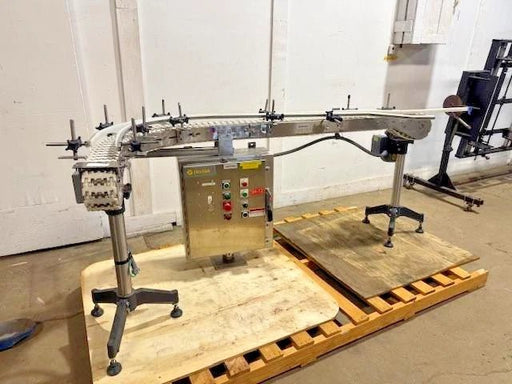 POWER FLEXLINK 90 DEGREE CONNER TURN FOOD GRADE 4"W x 90"L POWER CONVEYOR WITH MANUAL - Second Life - Equipment - collection_name