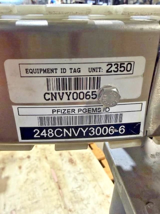 POWER FLEXLINK 90 DEGREE CONNER TURN FOOD GRADE 4"W x 90"L POWER CONVEYOR WITH MANUAL - Second Life - Equipment - collection_name