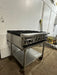 "RADIANCE "N GAS 36"W 6 BURNER HOTPLATE ON ROLLING TABLE STAND,37"H x 30 1/8"D - Second Life - Equipment - collection_name