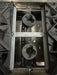 "RADIANCE "N GAS 36"W 6 BURNER HOTPLATE ON ROLLING TABLE STAND,37"H x 30 1/8"D - Second Life - Equipment - collection_name