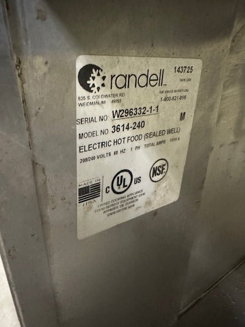 RANDELL 4 WELL 208/240V 1PH WARMING TABLE - Bargains R Ours - #collection_name#