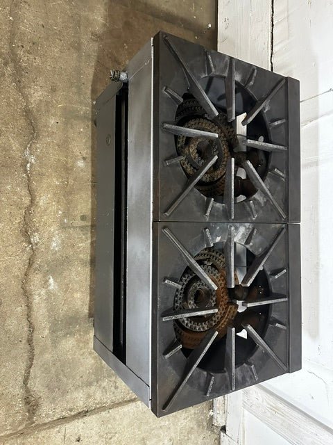 "RANKIN-DELUX SSPR-220"COMMERCIAL NAT GAS 2 BURNER STOVE WITH GREASE CATCHER PAN - Second Life-Equipment-collection_name