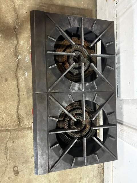 "RANKIN-DELUX SSPR-220"COMMERCIAL NAT GAS 2 BURNER STOVE WITH GREASE CATCHER PAN - Second Life-Equipment-collection_name
