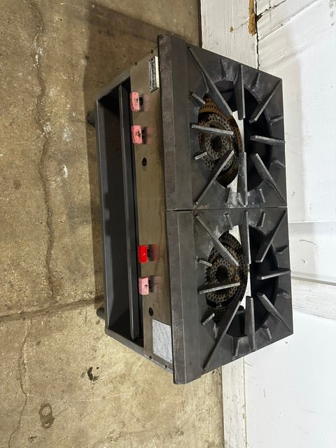 "RANKIN-DELUX SSPR-220"COMMERCIAL NAT GAS 2 BURNER STOVE WITH GREASE CATCHER PAN - Second Life-Equipment-collection_name