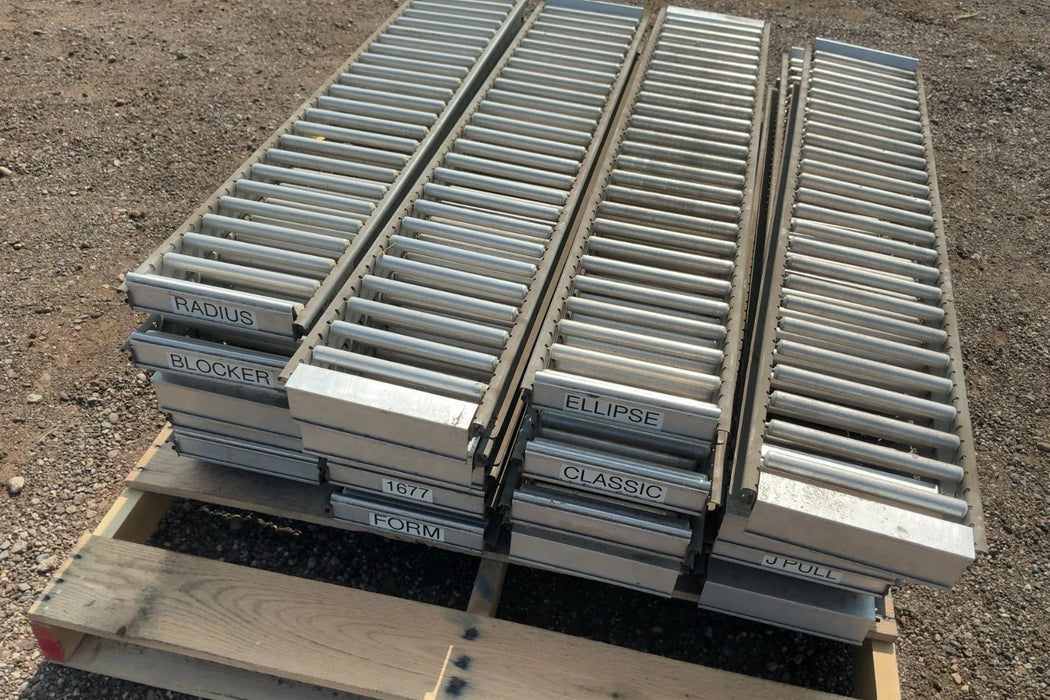 LOT OF (20) Unex Span Track Carton Flow Rollers, 9-1/2" WIDE x 51-1/2" LONG
