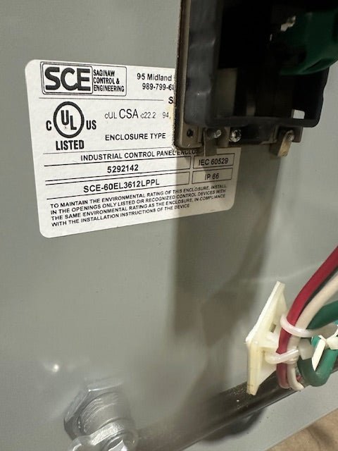 SCE - 60EL3612LPPL Industrial Control Panel Enclosure 72"H x 36"W x 14"D - Second Life - Equipment - collection_name