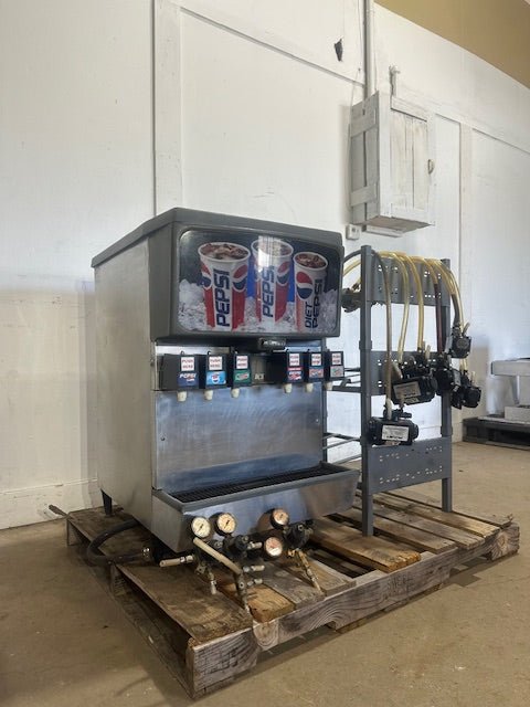 SERVEND MD - 150 6 FLAVOR SODA &amp; ICE DISPENSER W/ 6 SYRUP PUMPS and STAND - Second Life - Equipment - collection_name