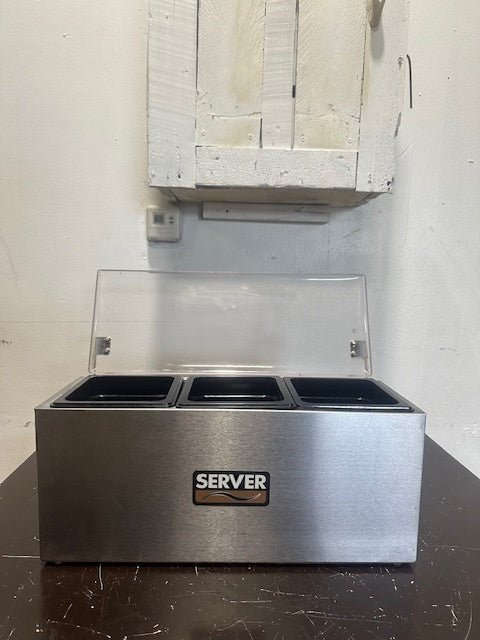SERVER 6780 COMMERCIAL STAINLESS STEEL INSULATED 3 PAN RELISH SERVER - Second Life - Equipment - collection_name