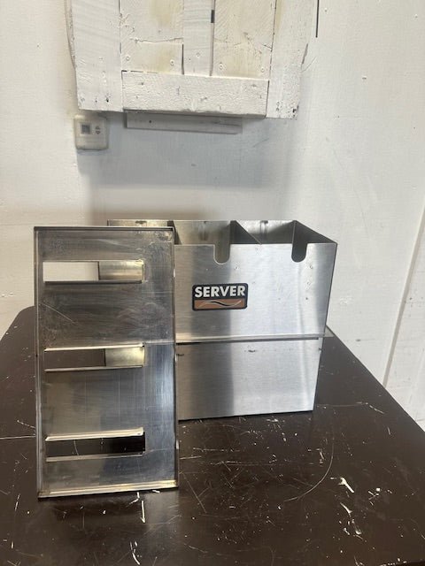 SERVER SET - DI 07050 3 COMPARTMENTS KETCHUP HOLDERS DISPENSER STATION,COUNTER TOP - Second Life - Equipment - collection_name