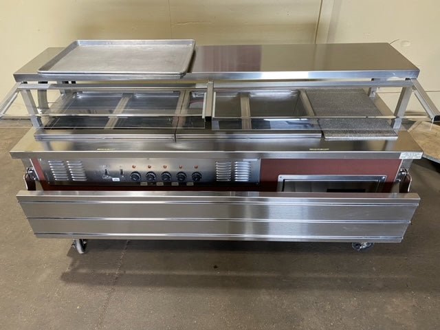 DELFIELD-SHELLEY STEEL HEATED BUFFET SERVING TYPE w/3 WELLS, 2 PANS & 1 CUTTING BOARD - Bargains R Ours - #collection_name#