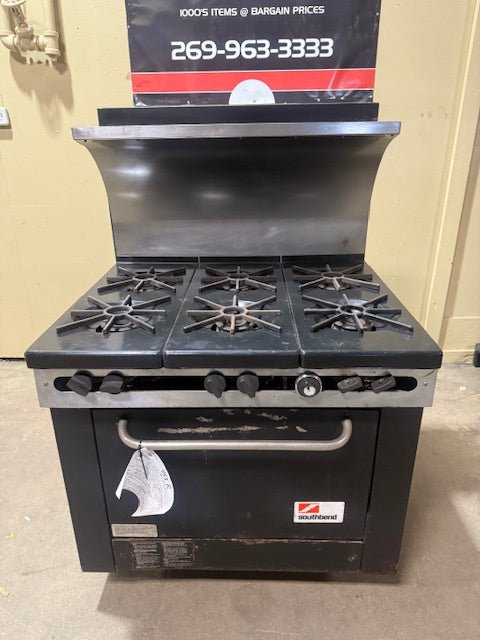 "SOUTHBEND" H.D COMMERCIAL 6 BURNERS STOVE WITH OVEN - Bargains R Ours - #collection_name#